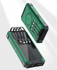 BOT  Solarna banka SP5 1 panel 30000mAh s kabli, zelena