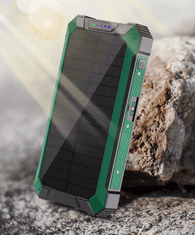 BOT  Solarna banka SP5 1 panel 30000mAh s kabli, zelena