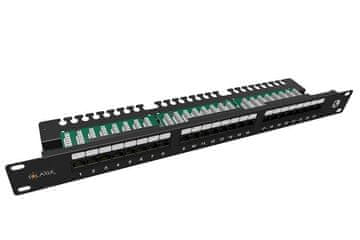 Solarix Patch panel SX24L-5E-UTP-BK-N 24 vrat Cat. 5e UTP 1U