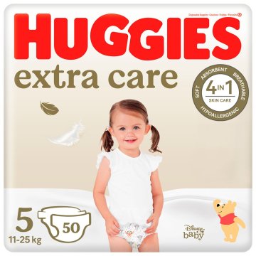 Huggies HUGGIES Extra Care plenice za enkratno uporabo 5 (12-17 kg) 50 kosov