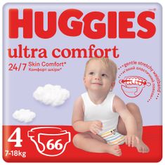 Huggies HUGGIES plenice za enkratno uporabo Ultra Comfort Mega 4 (7-18 kg) 66 kosov