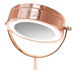RIO MMST dvostransko LED kozmetično ogledalo, rožnato zlato