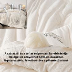 Dollcini Prešite odeje, vlakna soje in perja. 4-sezonska zimska odeja, 200 x 230 cm, 80% svila iz perja, 3 kg