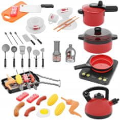 Northix Toy set - kitchen utensils - 43 parts 