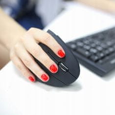 Northix Vertikalna računalniška miška - ergonomska - brezžična 
