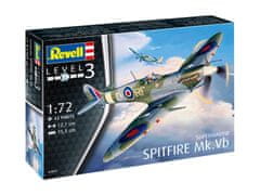 Revell maketa-miniatura Supermarine Spitfire Mk.Vb • maketa-miniatura 1:72 starodobna letala • Level 3