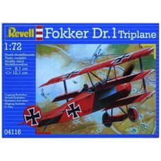 Revell maketa-miniatura Fokker Dr. 1 Triplane • maketa-miniatura 1:72 starodobna letala • Level 3