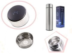 Ikonka Aga Termovka LED 500ml srebrna