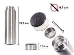 Ikonka Aga Termovka LED 500ml srebrna