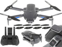 Ikonka Aga Dron RC F9 6K HD kamera GPS wifi doseg 2000 m siv