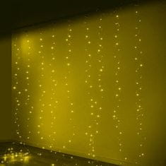 Ikonka Aga LED Svetlobna zavesa 3x3m 300 LED Topla bela