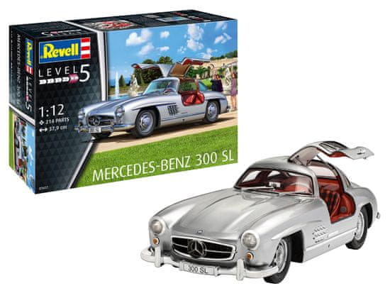 Revell maketa-miniatura Mercedes-Benz 300 SL • maketa-miniatura 1:12 starodobni avtomobili • Level 5