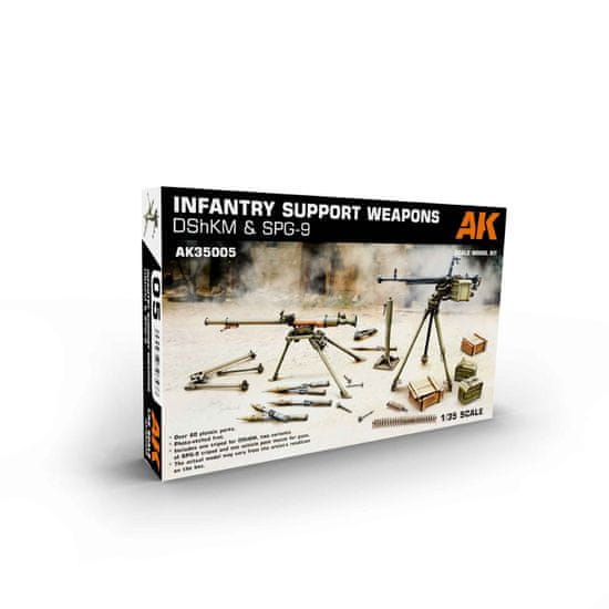 AK-Interactive maketa-miniatura Orožje za podporo pehoti DshKM SPG-9 • maketa-miniatura 1:35 diorame • Level 3
