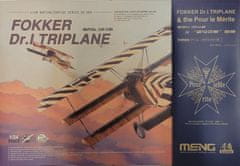 Meng maketa-miniatura Fokker Dr.I Trokrilec Blue Max Medalja • maketa-miniatura 1:24 starodobna letala • Level 5