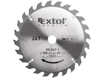 Extol Premium Žagin list z rezili SK, O 185x3,0x20mm, 24T