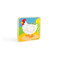 Bigjigs Toys Puzzle Življenjski cikel kokoši