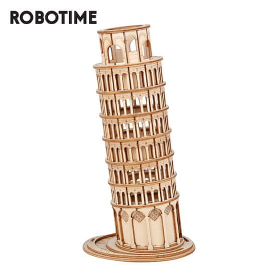 Robotime Poševni stolp PISA, Lesena 3D sestavljanka, (TG304)