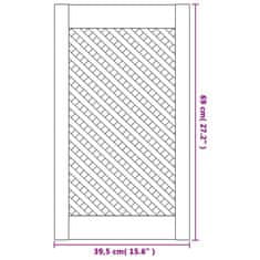 Vidaxl Vrata za omarico z mrežico 2 kosa 39,5x69 cm trdna borovina