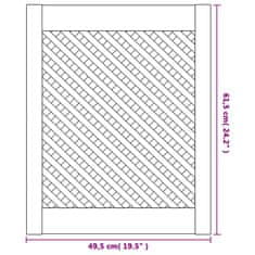 Vidaxl Vrata za omarico z mrežico 2 kosa 49,5x61,5 cm trdna borovina