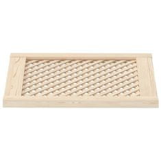 Vidaxl Vrata za omarico z mrežico 2 kosa 49,5x61,5 cm trdna borovina