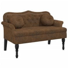 Vidaxl vidaXL Klop z blazinami rjava 120,5x65x75 cm umetna semiš