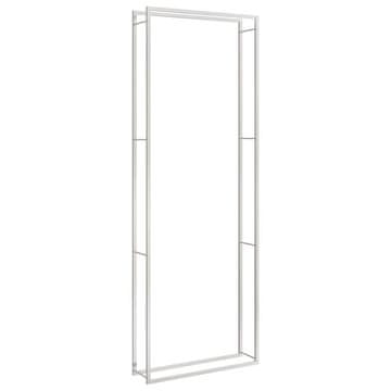 Vidaxl Stojalo za drva 110x28x312 cm nerjaveče jeklo