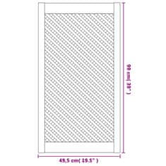 Vidaxl Vrata za omarico z mrežico 2 kosa 49,5x99 cm trdna borovina