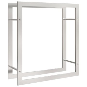 Vidaxl Stojalo za drva 80x28x86 cm nerjaveče jeklo