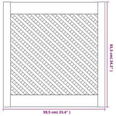 Vidaxl Vrata za omarico z mrežico 2 kosa 59,5x61,5 cm trdna borovina