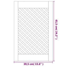 Vidaxl Vrata za omarico z mrežico 2 kosa 39,5x61,5 cm trdna borovina
