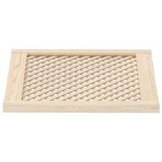 Vidaxl Vrata za omarico z mrežico 2 kosa 59,5x61,5 cm trdna borovina