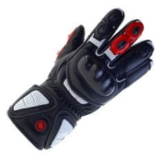 Glovii ogrevane motoristične rokavice L, črne/rdeče/sive GDBL