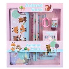 Dollcini pisalni set, izobraževalni, študentski, študijski, darilni, temno roza