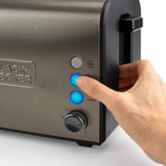 Black+Decker TOASTER IZ NERJAVEČEGA JEKLA 900 W BXTO900E