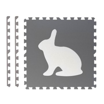 Ricokids Velika penasta podloga, sestavljanka, bele in sive živali, 6 kos.