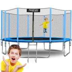 shumee Vrtni trampolin 15ft/465cm z zunanjo mrežo in lestvijo Neo-Sport