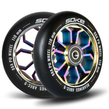 shumee Kolesa za skiro 110 mm mavrična 2 kom
