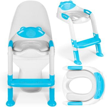 Ricokids Ricokids 729200 prevleka za straniščno školjko z medvedkom in lestvijo, modra