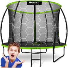 shumee Profilirani vrtni trampolin 8ft/252cm z notranjo mrežo Neo-Sport