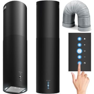 Berdsen Otočna kuhinjska napa 35cm črna BT-221