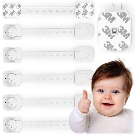 shumee Ricokids 798200 ključavnica za odpiranje omarice, 6 kos, bela