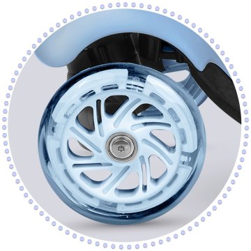 Ricokids Todi 3-kolesni skiro - moder in siv