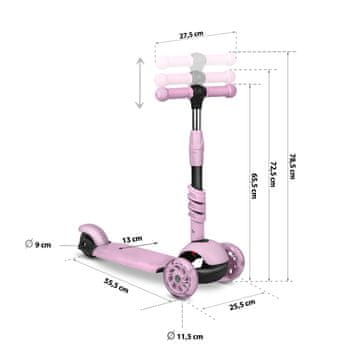 Ricokids Cubi trikolesni skiro - roza