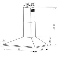 Berdsen BT-213 INOX kuhinjska napa 60 cm