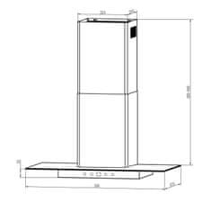 Berdsen 60 cm črna kuhinjska napa BT-217