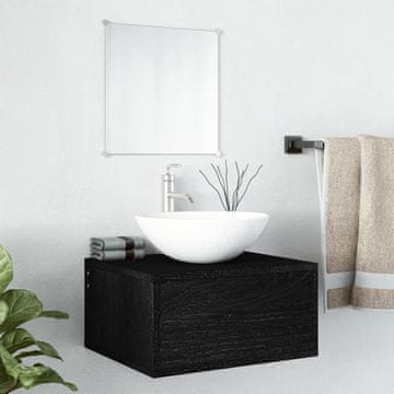 Vidaxl vidaXL 2-delni komplet kopalniškega pohištva, črne barve, material na osnovi lesa