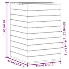 Vidaxl Košara za perilo črna 44x44x76 cm trdna borovina