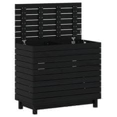Vidaxl Košara za perilo 88,5x44x76 cm trdna borovina