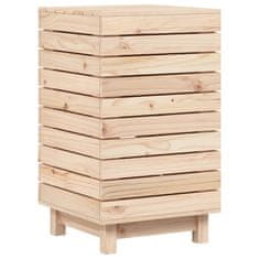 Vidaxl Košara za perilo 44x44x76 cm trdna borovina