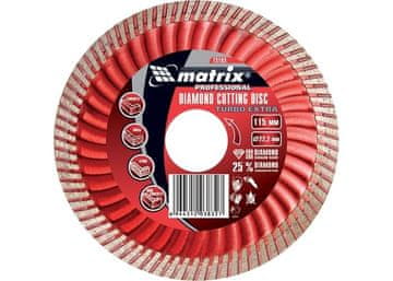 MTX Diamantna rezalna plošča za beton in kamen 125mm – primerno za suho uporabo